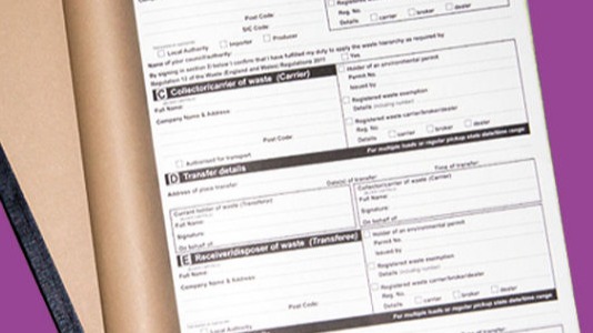 Three Part Waste Transfer Notes